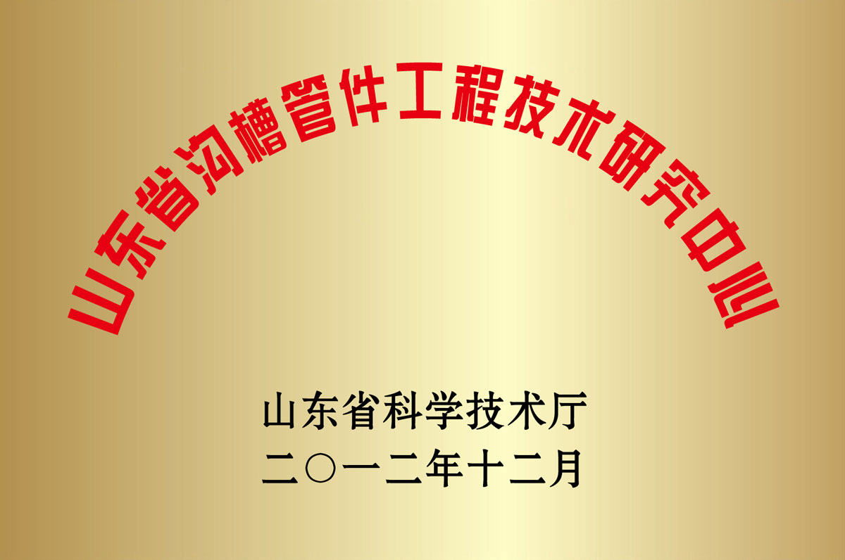 山(shan)東省溝槽(cáo)管件工程(chéng)技術研究(jiu)中心